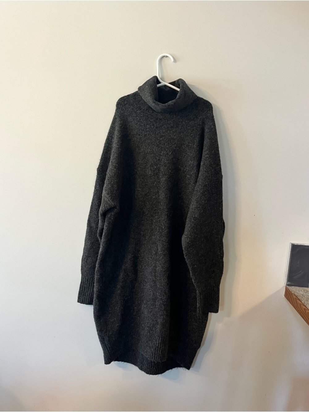 Uniqlo Dark Charcoal Turtleneck Sweater Dress